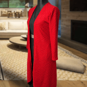 Red Ribbed Shrug