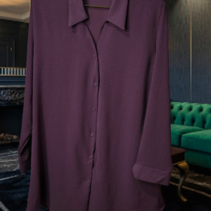 Chaina violet V neck shirt