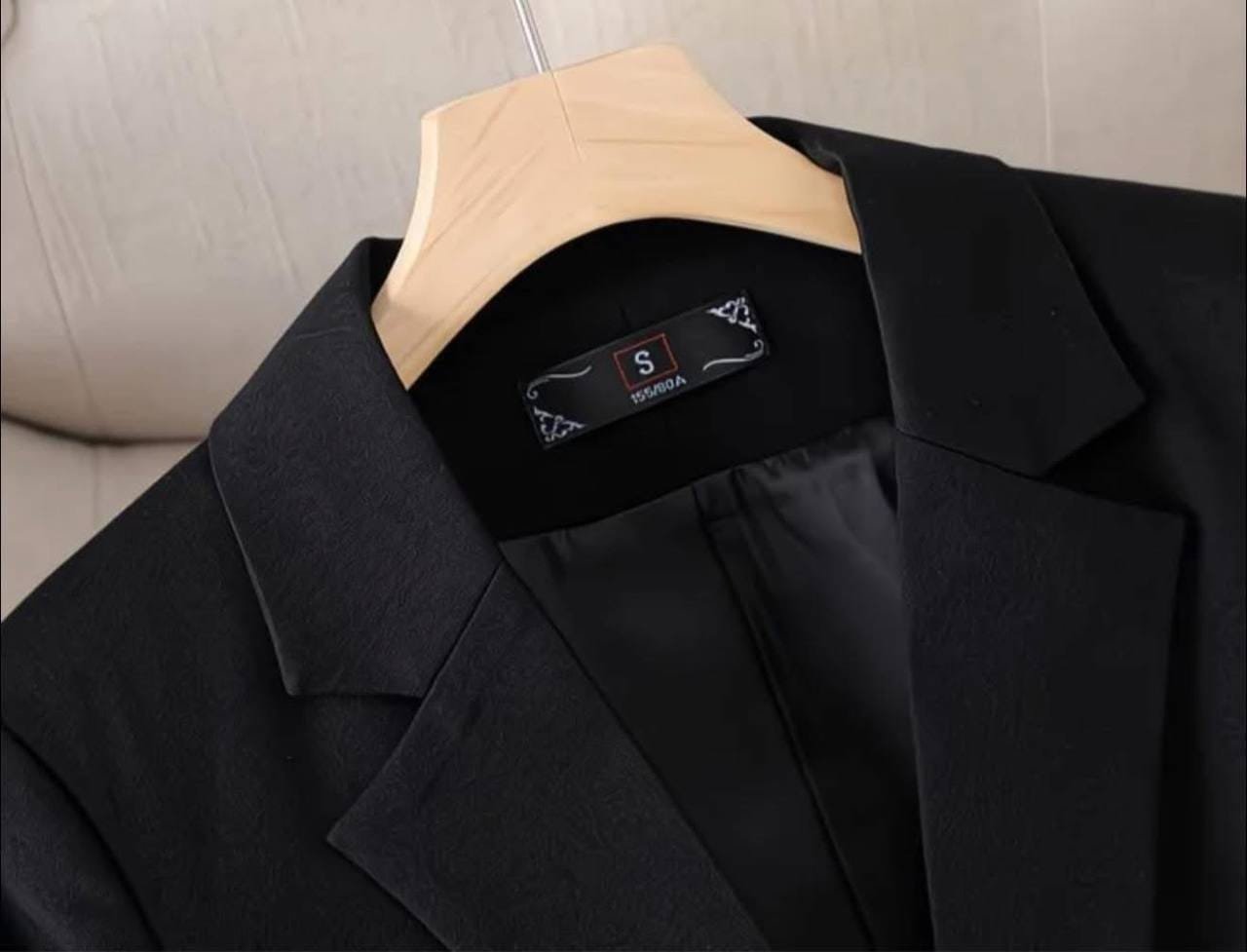 Women’s Tailored Single-Button Slim Fit Blazer – Black - Image 4