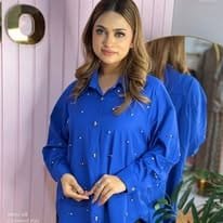 Luxe Magenta Oversized Button-Down Shirt