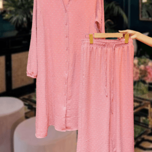 Baby Pink Textured Co-Ord Set