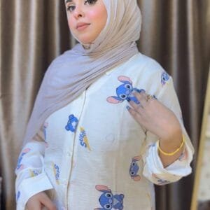 The "Lilo" Printed Tunic Shirt in Sand & Blue