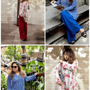 co ords set 2 different color red & blue